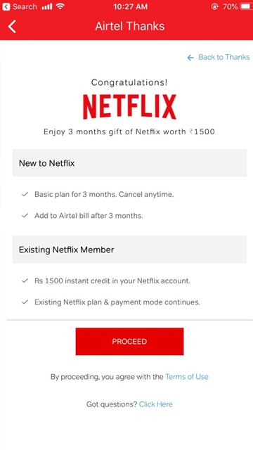 Airtel Netflix Activated